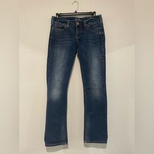 Silver Jeans Women's Baby Boot Jeans - Dark Wash Blue